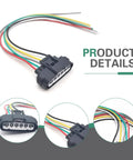 2-Piece Plug-N-Play Throttle Body Pigtail Connector Kit For TPS Throttle Position Sensor Repair 6-Pin Wiring Harness Adapter