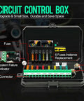 Interior view of 8 Gang Car Switch Panel With LED Automatic Dimmable Backlight Universal Switch Box for trucks and off-road rigs.