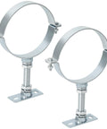 Two Pack 6 Inch Built Tough Heavy Duty Galvanized Split Ring Pipe Hanger For Walls And Ceilings shown in connected position