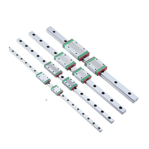 High Precision Miniature MGN7C Linear Guide Rail Kit With Smooth Slide System Includes 800mm Rails Four Carriages For DIY CNC Builds on white