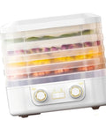 Big Time 6 Tray Food Dehydrator For Home With Clear Racks And Digital Temperature Timer Controls To Knock Out Homemade Jerky Dried Fruit Veggies And Dog Treats Quick As Can Be, showing stacked trays and digital controls.
