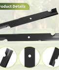 60 Inch Deck High Lift Lawn Mower Blades 3 Pack Replaces 105-7718-03 and 115-9649-03 for Exmark and 60 Inch Zero Turn Mowers