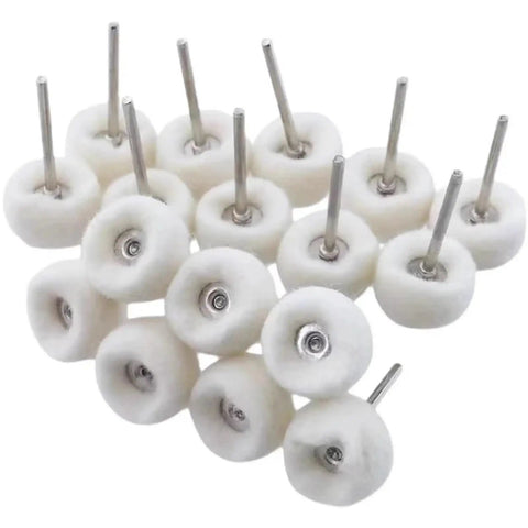 Wool Felt Polishing Wheel Set 80 Piece One Inch Wool Felt Grinding Head Buffing Wheels 3mm Shank Abrasive Mini Brush for Rotary Tools