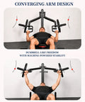 Man using Plate Loaded Upper Body Strength Trainer With Independent Arms Adjustable Backrest And Multi Grip Handles for chest workout.