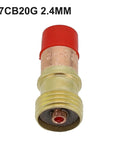 Brass Collet Body For Stubby Gas Lens Connector With Mesh Fits WP 17 18 26 Torch, 2.4MM size, durable for clean tig welding.