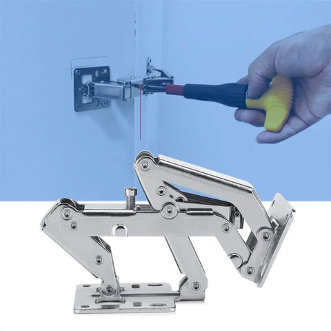 170 Degree Hydraulic Soft Close Cabinet Hinge For 16 To 40mm Doors being installed with a screwdriver, beefy carbon steel