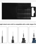 70 Pcs HSS Mini Twist Drill Bit Set Must Have 0.3mm To 3mm Micro Drill Bits for soft metal and plastic displayed in black case