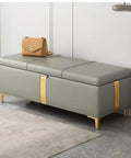 Gold 4 Inch Metal Furniture Legs With Pre Drilled Holes And Mounting Screws, 4 Pack Cabinet Sofa TV Stand Feet on stylish bench