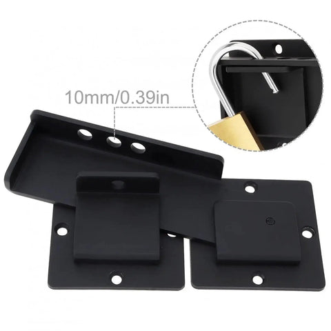 Big Time Security Seven Point Six Inch Aluminum Flip Latch Lock For Exterior Gate And Door With Heavy Duty Alloy Build close-up of components and lock.