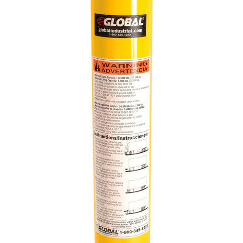 Heavy Duty Semi Trailer Stabilizer Jack Stand With Twin Handles Quick Height Adjustments Built Like A Tank durable warning label