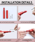 Installation details for the Total Game Changer Scale Model Scribing Tool With Razor Sharp Tungsten Steel Chisel.