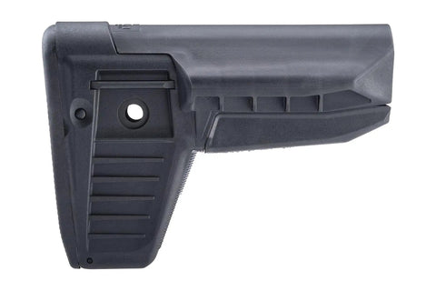 Mod 1 SOPMOD Lightweight Polymer Fixed Airsoft Stock, ambidextrous sling mounts, side view