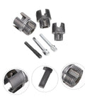 Ciieeo 3 Piece Pipe Threader Kit For Pvc Plumbing showing interchangeable die heads and threaded pipe cutters.
