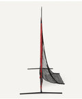 Side view of Grab-And-Go Portable Baseball And Softball Practice Net With Strike Zone Target 7x7 Ft, powder-coated steel frame.