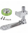 Game Changer Cnc Eccentric Clamps Aluminum Encoder Mounting Bracket With Beefy Cam Lock showing green wheel, screws, and spring.