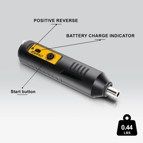 Cordless Screwdriver Rechargeable Compact Electric Screwdriver With Type-C Charging, magnetic chuck highlighted, rear view