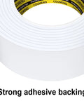 Top Shelf White Self Adhesive Foam Tape 1 Inch By 10 Feet Heavy Duty Weather Stripping with strong adhesive backing.