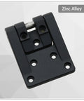Black Zinc Alloy External Hinge, T Shaped Corner Rotary Hinge For Industrial Chassis And Cabinet Doors, Heavy Duty One Piece Mount