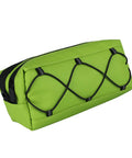 Green waterproof front handlebar bag for bicycles with big capacity gear storage and durable lightweight design for tools and snacks.