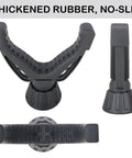 360 Degree Rotating V Yoke Rifle Rest with thickened rubber grips for shooting sticks, tripods, and monopods.
