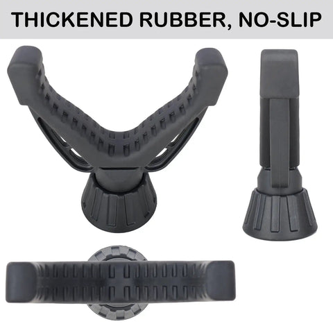360 Degree Rotating V Yoke Rifle Rest with thickened rubber grips for shooting sticks, tripods, and monopods.