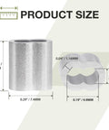100 Pcs M2 Aluminum Crimp Sleeves For Wire Rope Ends Double Barrel Ferrules Easy Install Loop Crimps, 0.35 x 0.29 in