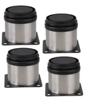 Sturdy Adjustable Furniture Legs Set 4pcs Beefy Stainless Steel 50x50mm Thickened Table Bed Sofa Cabinet Feet With Mounting Screws