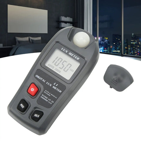 Auto Range Digital Light Meter With LCD Display Illuminance Tester Luxmeter For Pro Grade Light Measurement 0.1 To 200000 Lx And 0.01 To 20000 Fc Two Readings Per Second Easy Illuminance Meter For Photographers And Labs on white