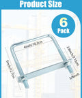 Six Pack Square U Bolts Four Inch Wide Zinc Plated Three Eighths Inch By Four By Five Inch Carbon Steel For Sailboats Trailers Tubes And Industrial Use shown with measurements