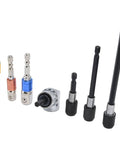Grab This Epic 7-Piece Impact Grade Power Hand Tool Set With Magnetic Socket And Hex Shank Drill Adapter Perfect For All Your Drilling Gigs And Heavy Duty Jobs Guaranteed To Rock Your World. 7-piece chrome vanadium steel drill adapter set