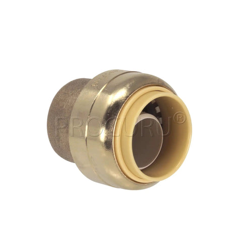 10 Pack Half Inch Push To Connect Brass Plumbing End Cap Fitting For Copper PEX CPVC PE-RT Pipes No Tools Needed Quick Install Safe