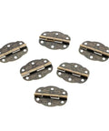 Six 20pcs Antique Butterfly Hinges For Wooden Jewelry Box Set with Vintage Iron Design, size 30x20mm, displayed in bronze finish.