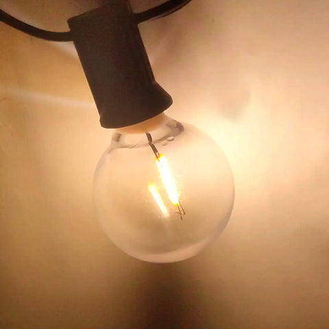 G40 LED Globe Bulbs 1.57 Inch E12 Base Shatterproof Warm White For Outdoor String Lights 1W Equivalent To 5W Incandescent