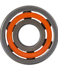 Premium 6 Ball Skateboard Bearings For Pro Riders, featuring orange outer ring and gray balls for smooth performance.