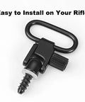 Badass Sling Swivel Studs Kit featuring a black heavy-duty swivel with screw for easy installation on your rifle.