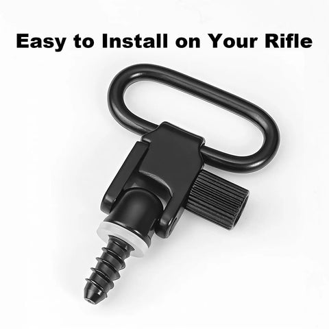 Badass Sling Swivel Studs Kit featuring a black heavy-duty swivel with screw for easy installation on your rifle.