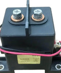 Heavy Duty High Voltage DC Contactor 12 Volt Coil Drop In Replacement 750 Volt 400 Amp Switch top view with connectors