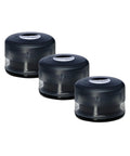 GoTubb Mini Storage Containers For Snacks And Grab And Go Travel Gear With One Hand Snap Lid, Clear See Through Lid, 3 Pack