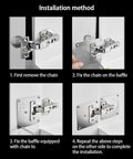 Installation steps for Door Hinge Repair Plate for Kitchen Cabinets and Furniture Stainless Steel Fix Kit