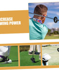 Two Pack Weighted Golf Swing Trainer Rings For Practice And Warm Up Build Muscle Memory Improve Stability And Boost Swing Strength With This Golf Training Aid Kit used on club during practice.