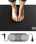 Feet on Grounding Mat For Feet And Desk Earthing Pad Kit For Sleep Better Rest Pain Relief Earth Ground Therapy, with cable