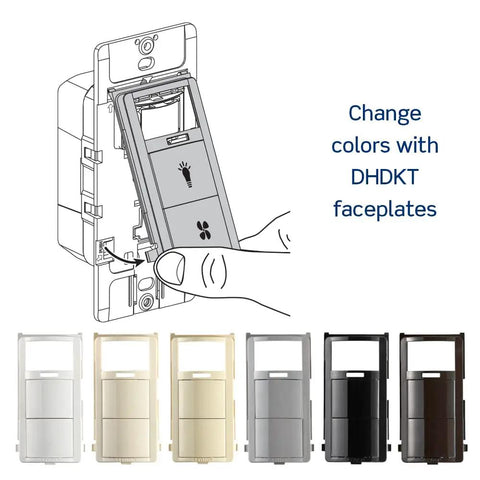 Dual Combination Humidity Sensor With Separate Light Switch For Bathroom Exhaust Fan Auto Ventilation On Humidity
