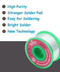 Lead Free Solder Wire For Stained Glass Craft And Art Soldering, 2.0mm Solid Core No Flux Core, 100g Sn99 Ag0.3 Cu0.7 spool