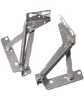Two Pieces 80 Degree Foldable Lifting Brackets Sofa Hinge Self Locking Steel For Heavy Duty Support Easy Install High Load Bearing