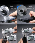 Keyless Three Jaw Chuck Rotary Tool Quick Change Adapter Kit for Rotary Tools measuring with calipers