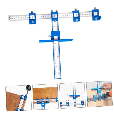 Adjustable Punching Tool For Woodworking Jig For Cabinet Handles Easy Assembly DIY Friendly Hole Locator And Punching Hole Tool