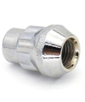 Solid Lug Wheel Studs Kit Fits Ford B-Max C-Max And Fiesta Plus Locking Nuts With Tapered Shank For 2012 To 2023 Models That Keep Your Rims Tight And Secure. chrome tapered locking lug nut close-up for Ford wheel stud kit