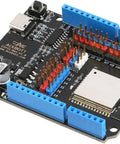 ESP32 Max Development Board USB C WiFi Bluetooth MicroPython Arduino Compatible IoT Smart Home Robotics Coding Kit For Teens And Makers Hands On Mini PC Game Console Module, black PCB with USB-C and pin headers