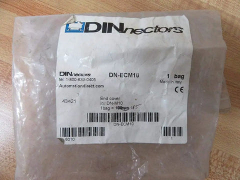 End Barrier DN ECM10 DNECM10 Terminal Block End Cap Kit Gray Pack Of 45 product packaging with label and branding