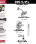 Woodhurst 14 Series Bathtub And Shower Faucet Set dimensions and specifications guide